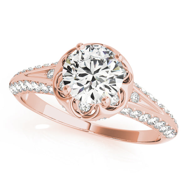 Romantic Pavé Split-Shank Diamond Engagement Ring (1/4 ct. tw.)