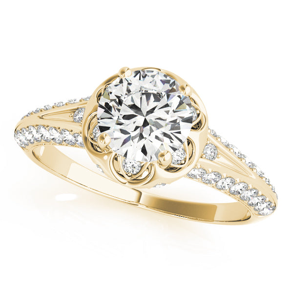 Romantic Pavé Split-Shank Diamond Engagement Ring (1/4 ct. tw.)