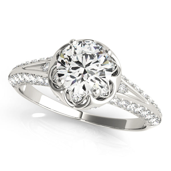 Romantic Pavé Split-Shank Diamond Engagement Ring (1/4 ct. tw.)