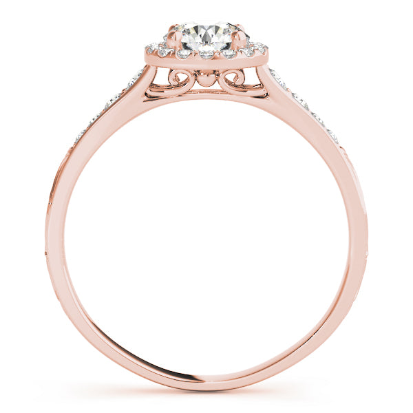 Graduated Halo Diamond Engagement Ring (1/5 ct. tw.)