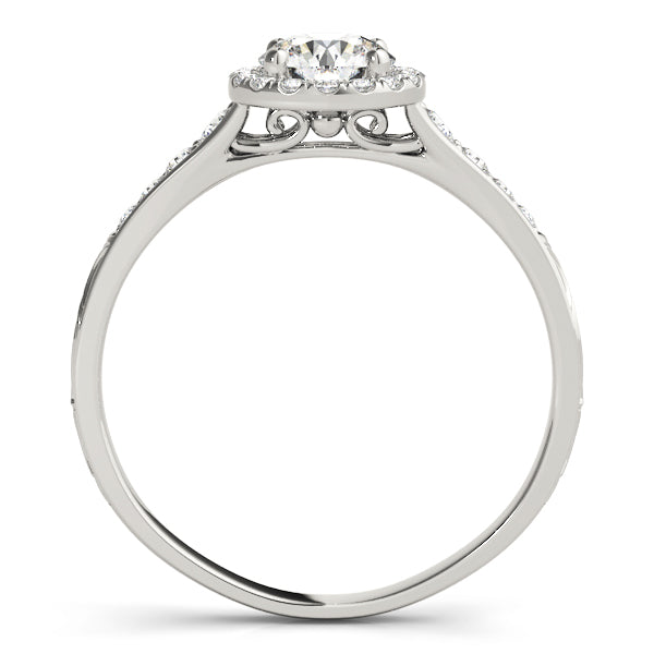 Graduated Halo Diamond Engagement Ring (1/5 ct. tw.)