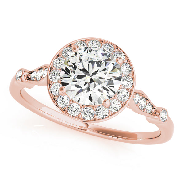Halo Twist Diamond Engagement Ring (1/6 ct. tw.)