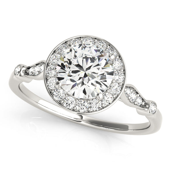 Halo Twist Diamond Engagement Ring (1/6 ct. tw.)