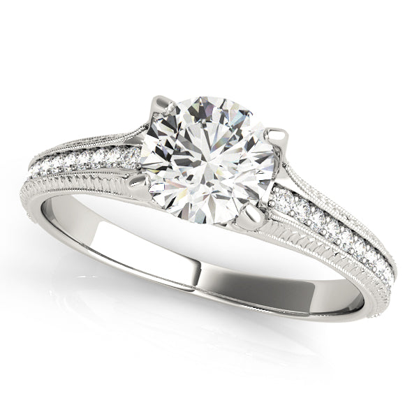 Petite Pavé Diamond Engagement Ring (1/6 ct. tw.)