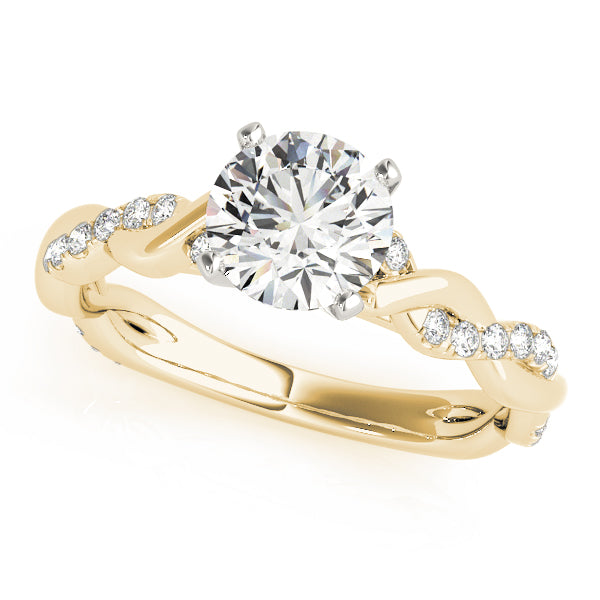 Petite Twist Diamond Engagement Ring