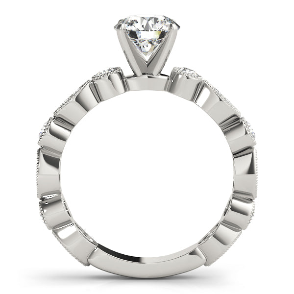 Bezel and Milgrain Diamond Engagement Ring (3/8 ct. tw.)