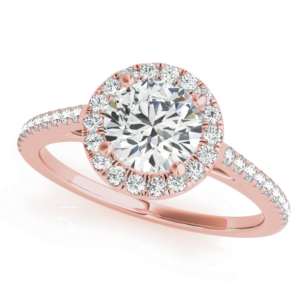 French Pavé Diamond Halo Engagement Ring (1/4 ct. tw.)
