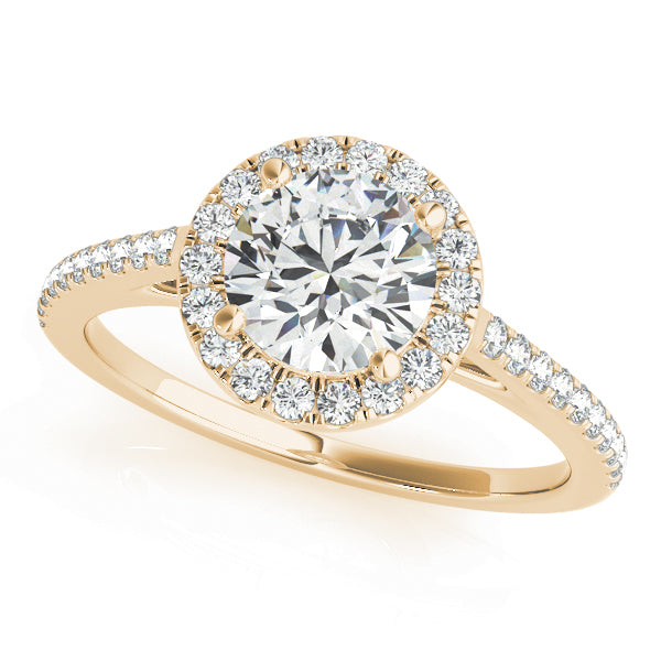 French Pavé Diamond Halo Engagement Ring (1/4 ct. tw.)