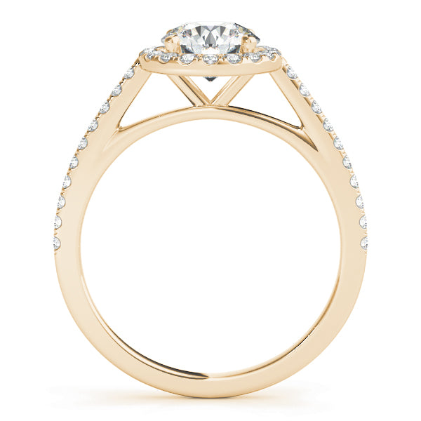 French Pavé Diamond Halo Engagement Ring (1/4 ct. tw.)