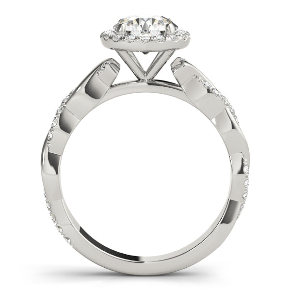 Twist Halo Diamond Engagement Ring (1/3 ct. tw.)