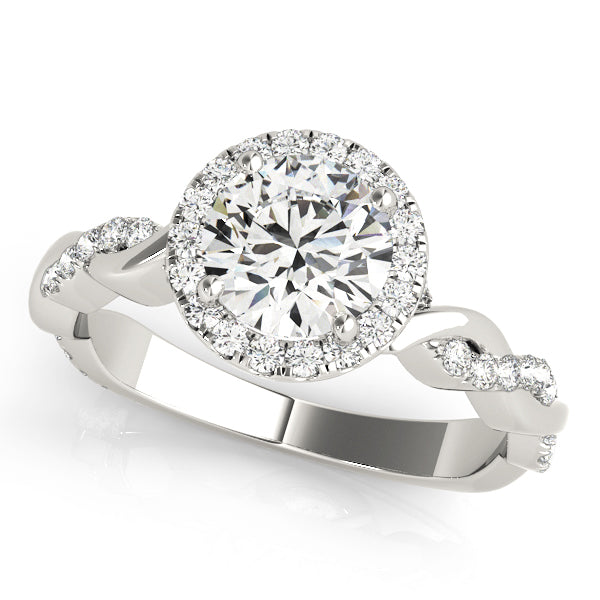 Twist Halo Diamond Engagement Ring (1/3 ct. tw.)