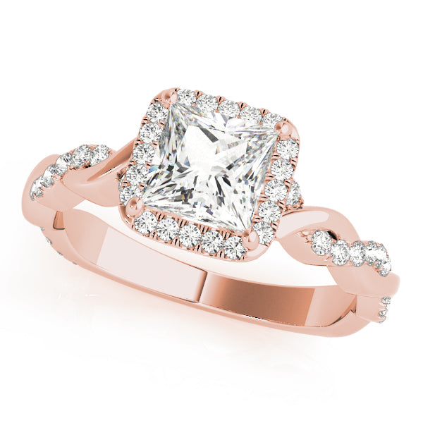 Petite Twist Halo Diamond Engagement Ring (1/3 ct. tw.)