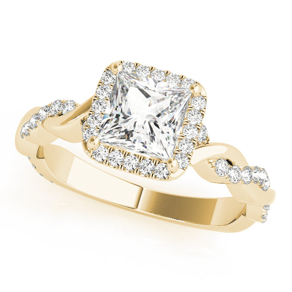 Petite Twist Halo Diamond Engagement Ring (1/4 ct. tw.)
