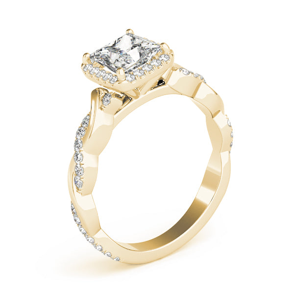 Petite Twist Halo Diamond Engagement Ring (1/3 ct. tw.)