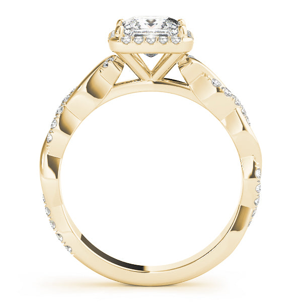 Petite Twist Halo Diamond Engagement Ring (1/4 ct. tw.)