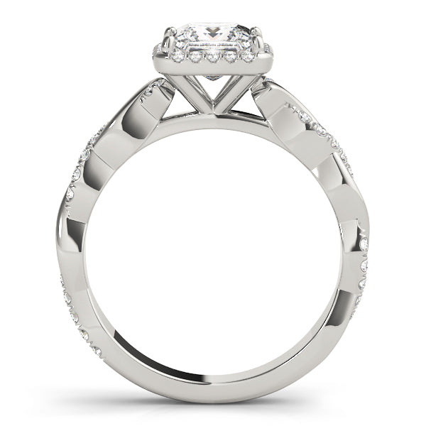 Petite Twist Halo Diamond Engagement Ring (1/3 ct. tw.)