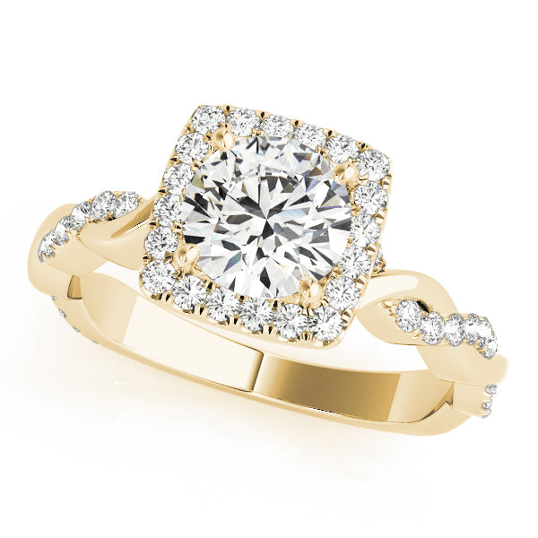Twist Pavé Halo Diamond Engagement Ring (1/3 ct. tw.)