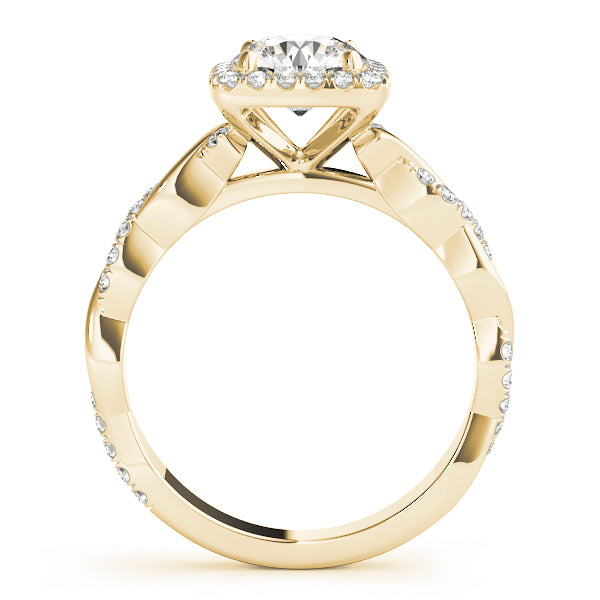 Twist Pavé Halo Diamond Engagement Ring (1/3 ct. tw.)