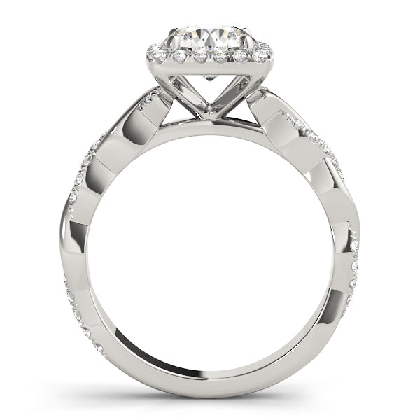 Twist Pavé Halo Diamond Engagement Ring (1/3 ct. tw.)