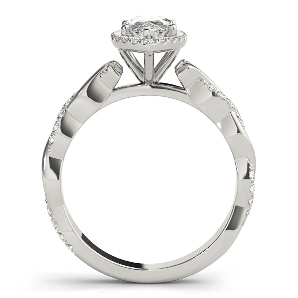 Twist Pavé Halo Diamond Engagement Ring (1/3 ct. tw.)