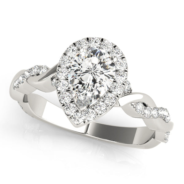 Twist Pavé Diamond Engagement Ring (3/8 ct. tw.)