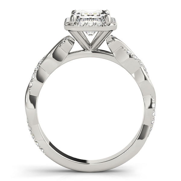 Twist Halo Diamond Engagement Ring (1/2 ct. tw.)