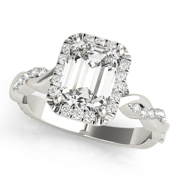 Twist Halo Diamond Engagement Ring (1/3 ct. tw.)