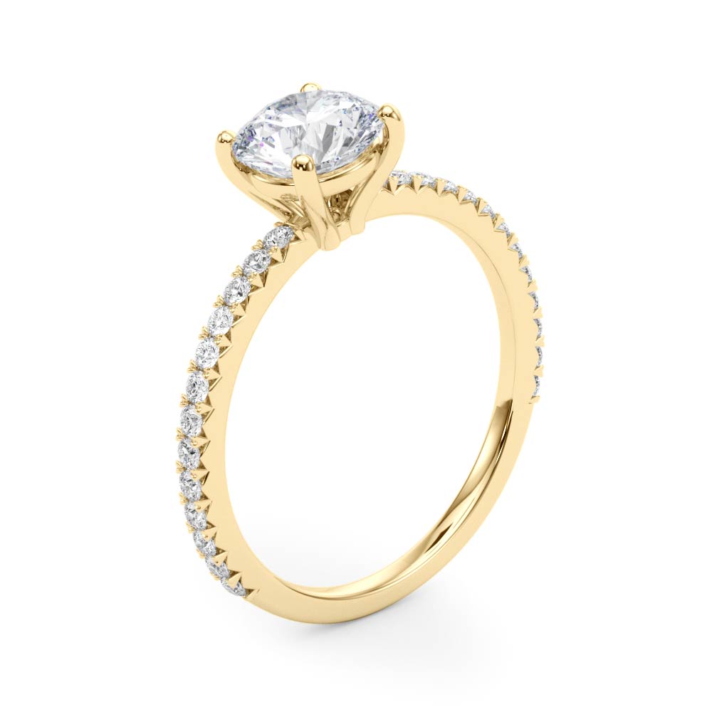 Petite Pavé Diamond Engagement Ring (3/4 ct. tw.)