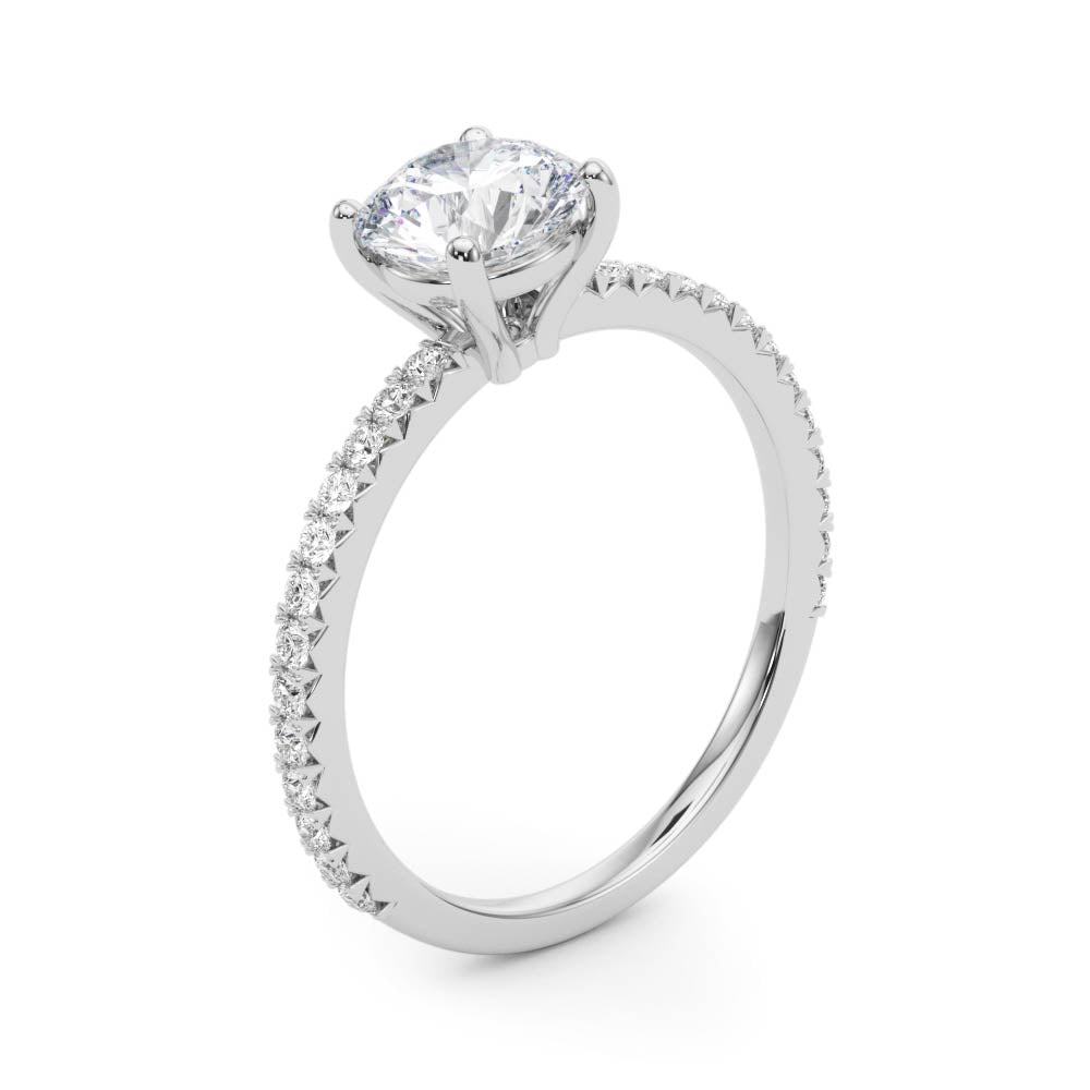 Petite Pavé Diamond Engagement Ring (1/2 ct. tw.)