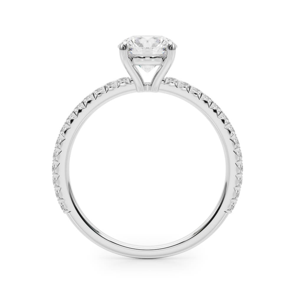 Petite Pavé Diamond Engagement Ring (1/2 ct. tw.)