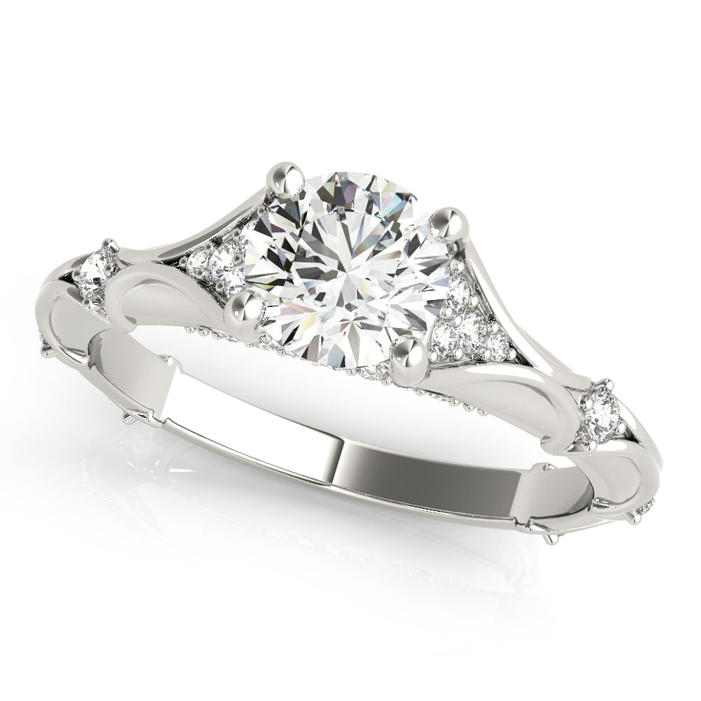 Romantic Scroll Diamond Engagement Ring (1/3 ct. tw.)