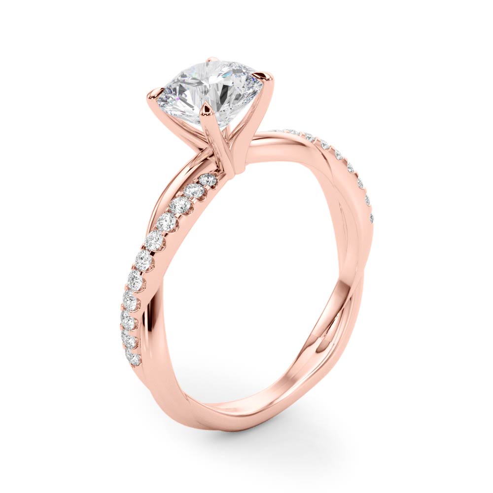 Petite Twist Diamond Engagement Ring (1/2 ct. tw.)