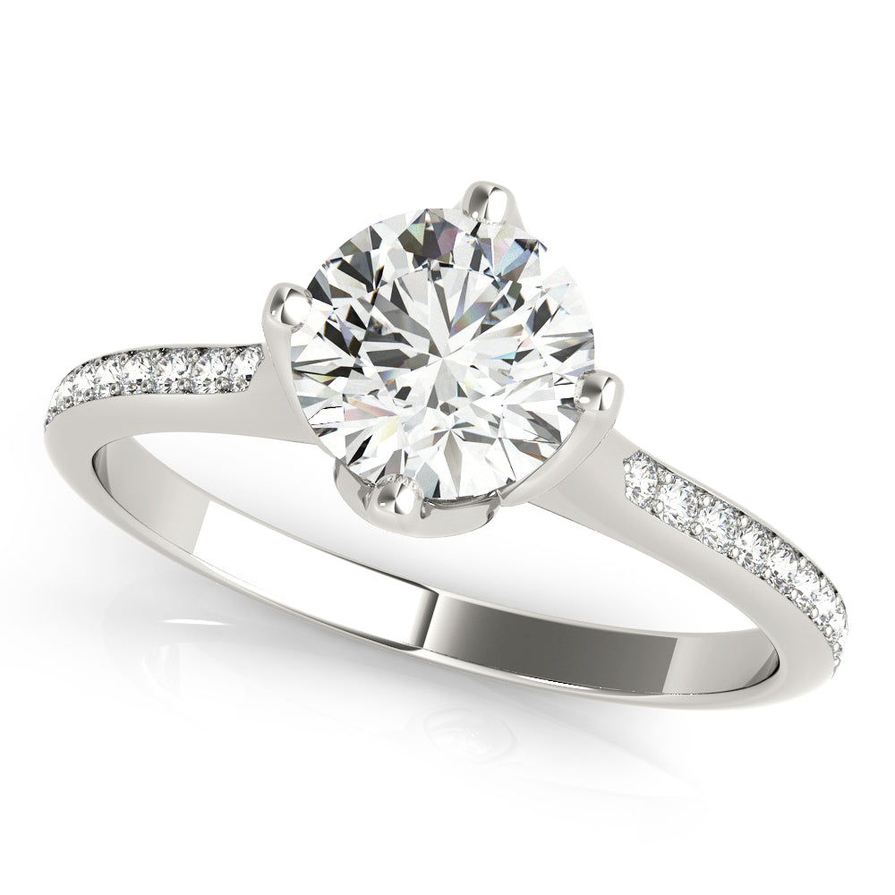 Petite Pavé Diamond Engagement Ring (3/4 ct. tw.)