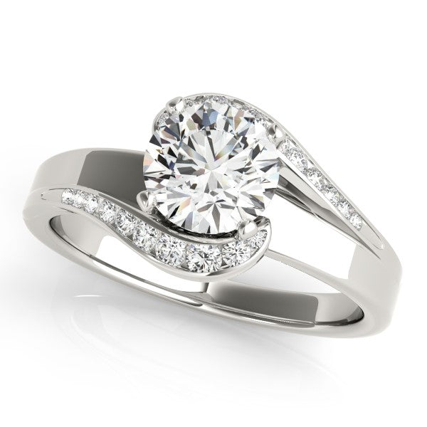 Twist Channel-Set Diamond Engagement Ring (1/5 ct. tw.)