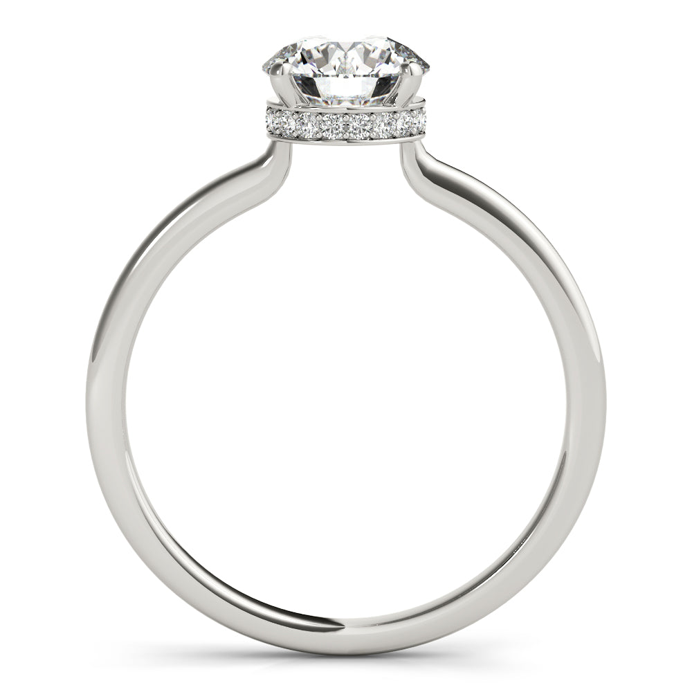 Hidden Halo Diamond Solitaire Engagement Ring (1/20 ct. tw.)