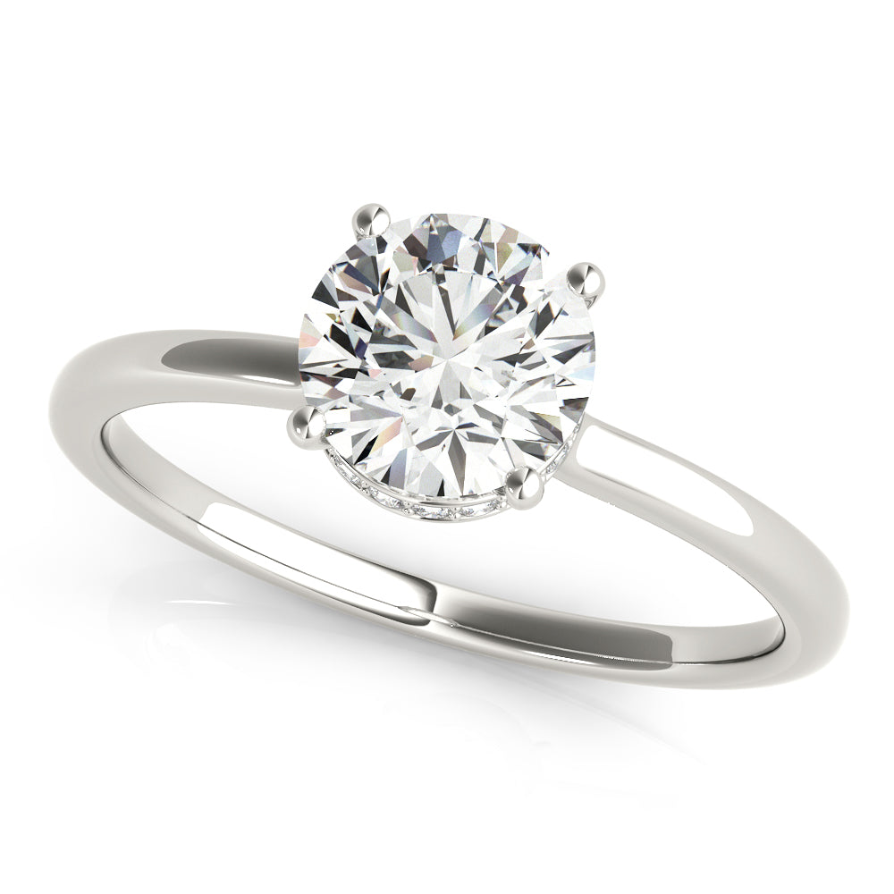 Hidden Halo Diamond Solitaire Engagement Ring (1/20 ct. tw.)