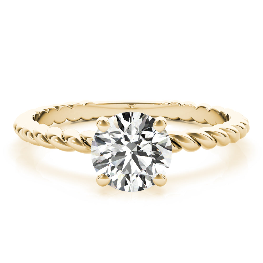Twist Diamond Engagement Ring
