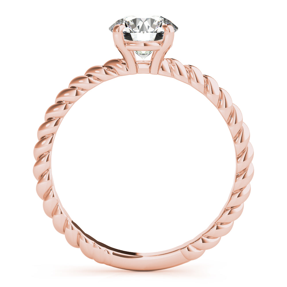Twist Diamond Engagement Ring