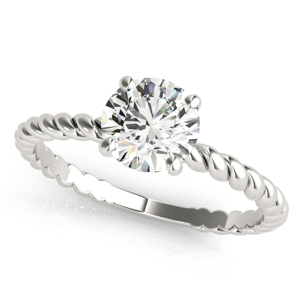Twist Diamond Engagement Ring