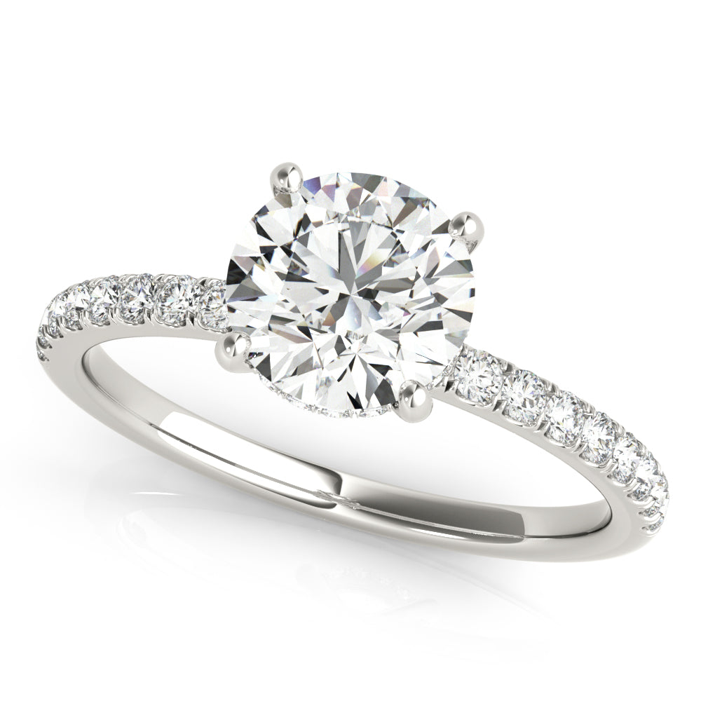 Petite Pavé Diamond Engagement Ring (1/4 ct. tw.)