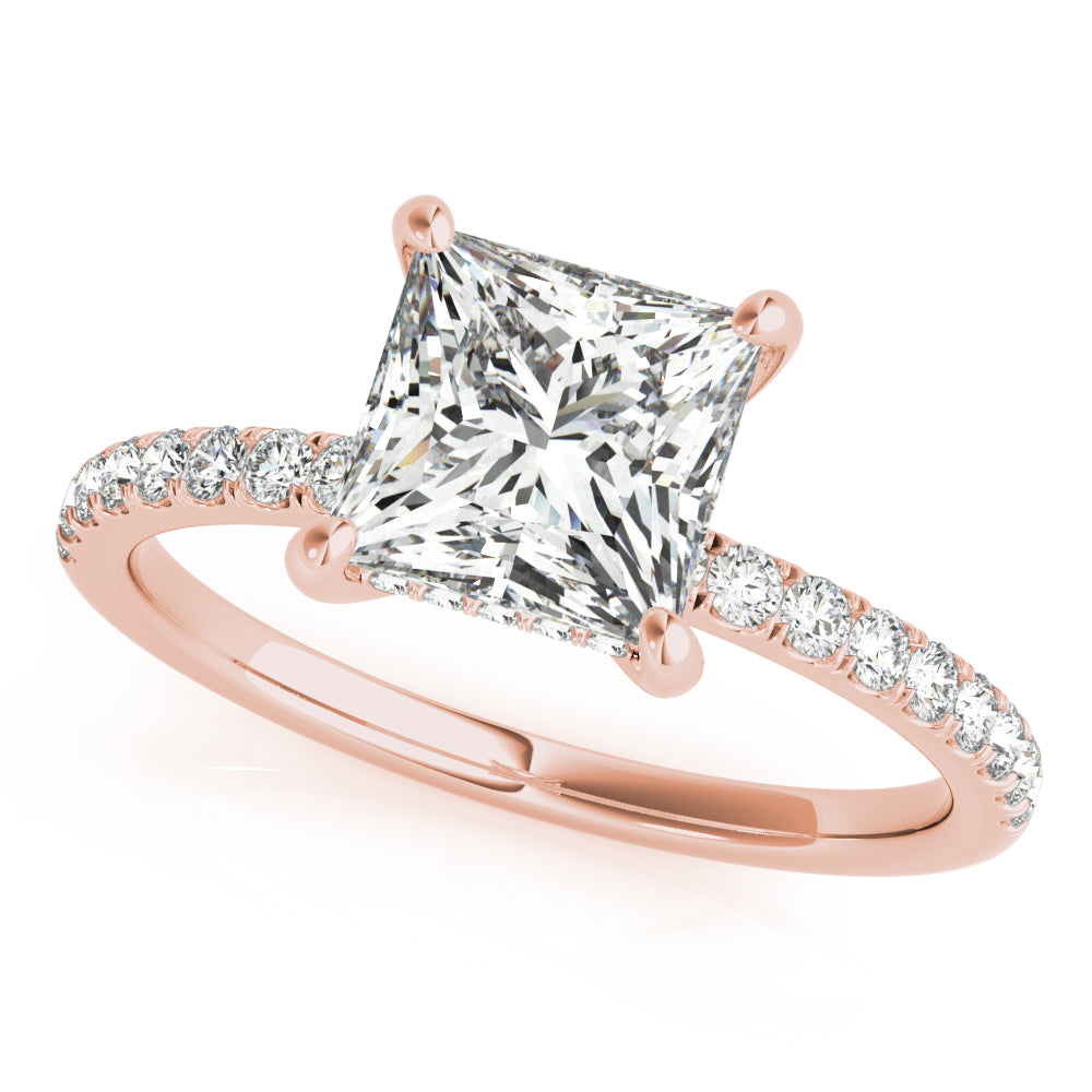 Petite Pavé Diamond Engagement Ring (1/4 ct. tw.)