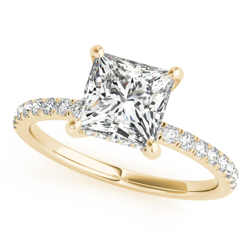 Petite Pavé Diamond Engagement Ring (1/3 ct. tw.)