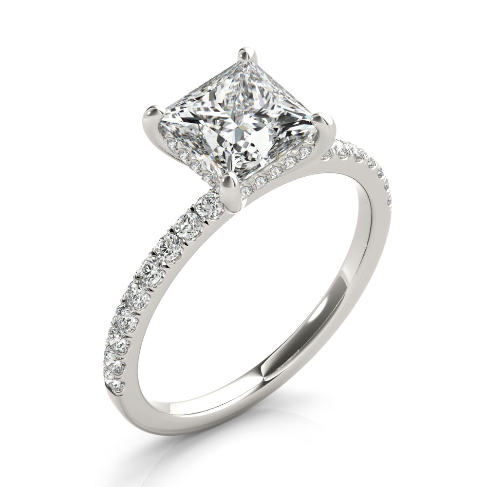 Petite Pavé Diamond Engagement Ring (1/3 ct. tw.)