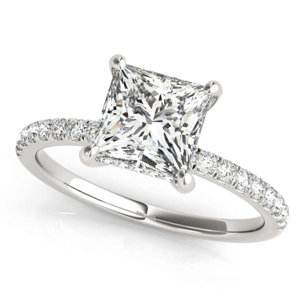 Petite Pavé Diamond Engagement Ring (1/4 ct. tw.)