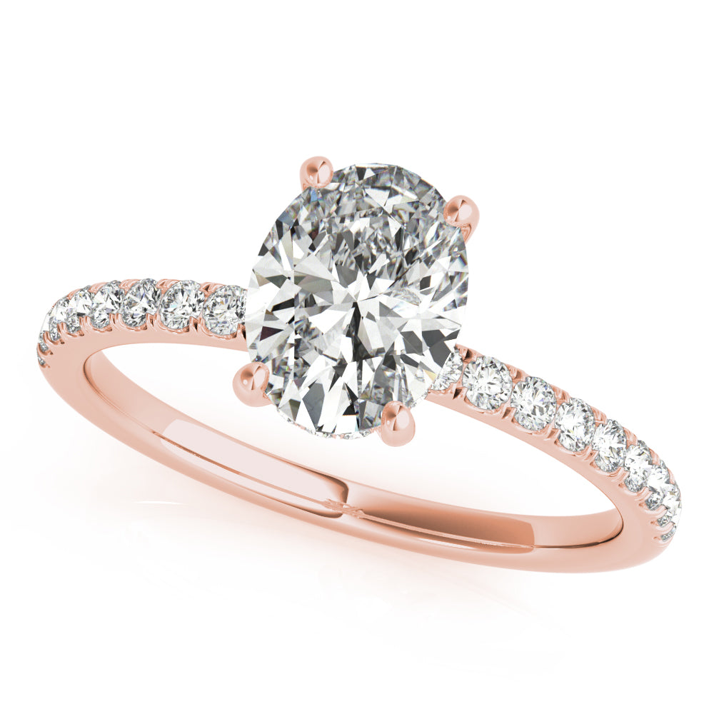 Petite Pavé Diamond Engagement Ring (1/3 ct. tw.)