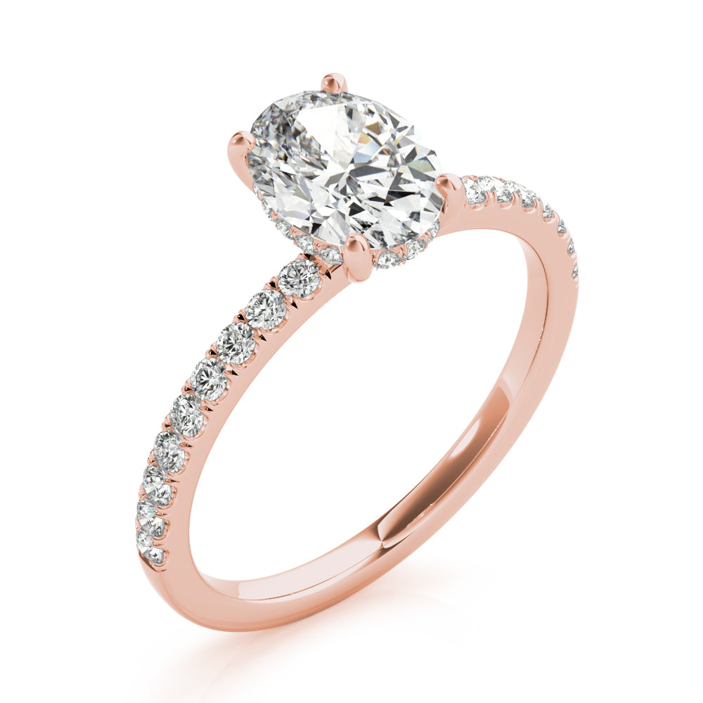 Petite Pavé Diamond Engagement Ring (1/3 ct. tw.)