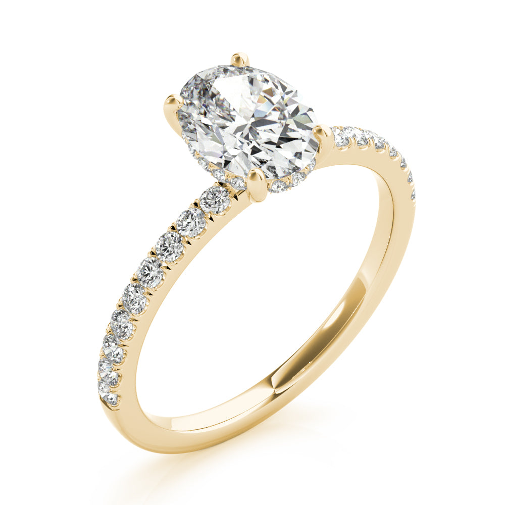Petite Pavé Diamond Engagement Ring (1/3 ct. tw.)