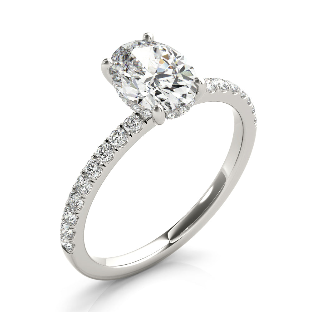 Petite Pavé Diamond Engagement Ring (1/3 ct. tw.)