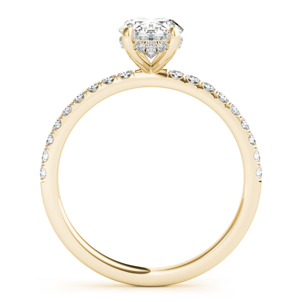 Petite Pavé Diamond Engagement Ring (1/3 ct. tw.)