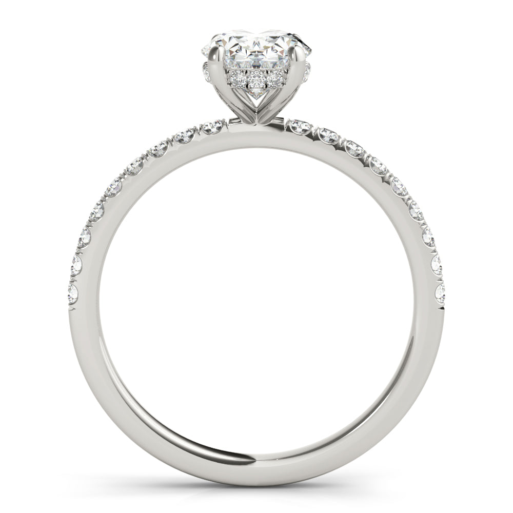 Petite Pavé Diamond Engagement Ring (1/3 ct. tw.)